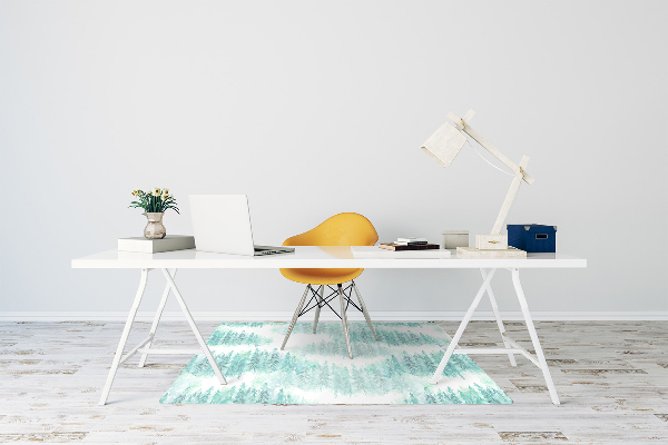 Alfombrilla para silla de escritorio Bosque pintado