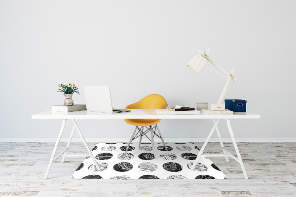 Alfombra silla ordenador Luna estampada