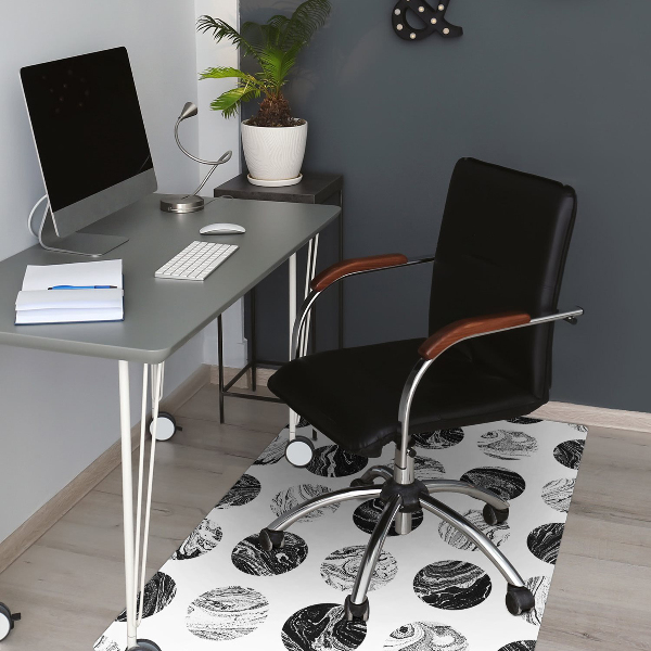 Alfombra silla ordenador Luna estampada