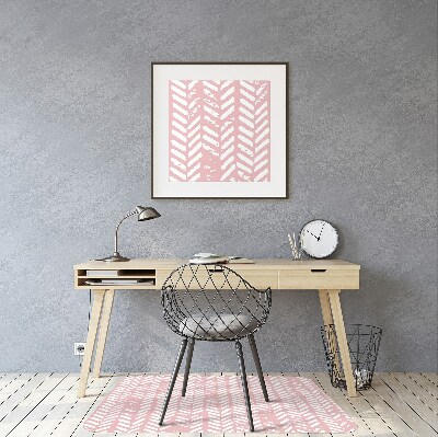 Alfombra para silla de escritorio Herringbone rosa