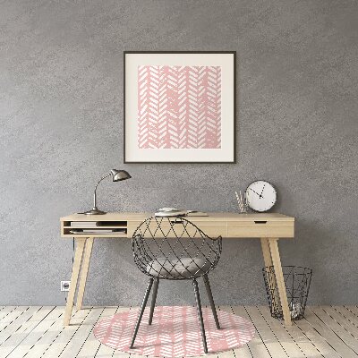 Alfombra para silla de escritorio Herringbone rosa