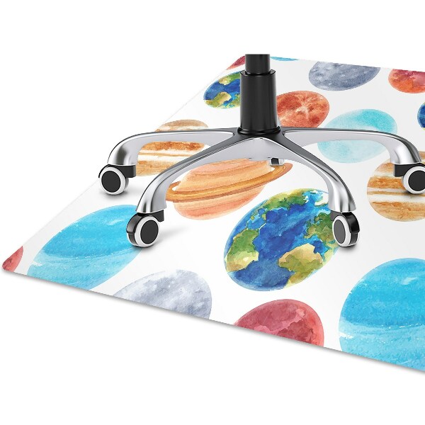 Alfombra silla ordenador Planetas coloridos