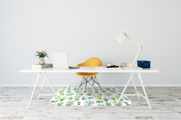 Alfombra silla ordenador Cactus pequeños