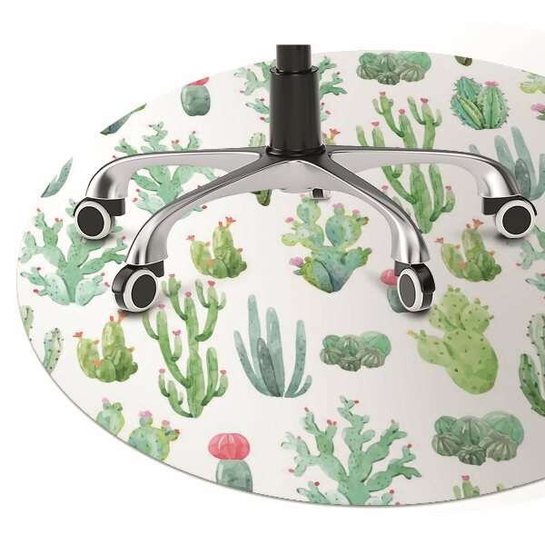 Alfombra silla ordenador Cactus pequeños