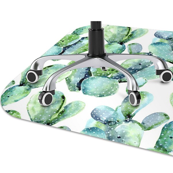 Alfombra para silla de escritorio Cactus verdes