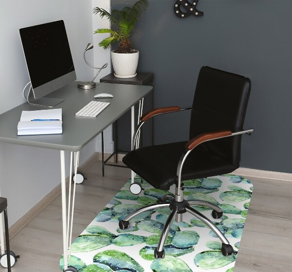 Alfombra para silla de escritorio Cactus verdes
