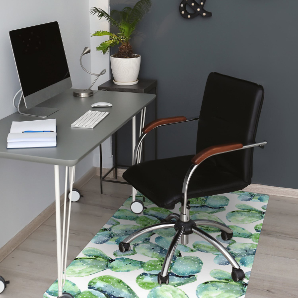 Alfombra para silla de escritorio Cactus verdes