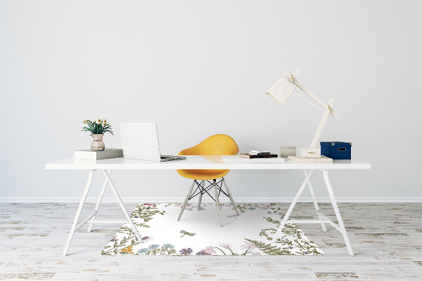 Alfombra para silla de escritorio Flores de primavera