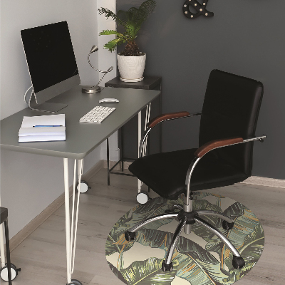 Alfombra para silla de escritorio Hojas exóticas