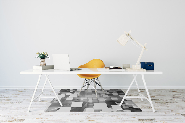 Alfombra silla ordenador Baldosas grises