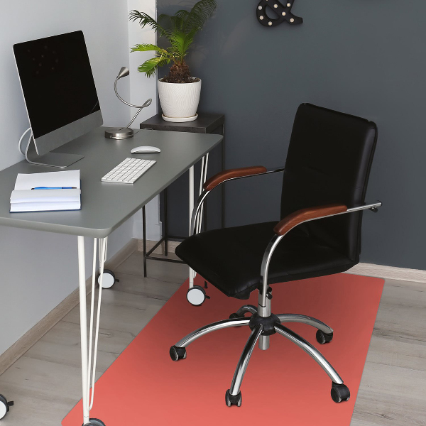 Alfombrilla para silla de escritorio Color naranja pastel