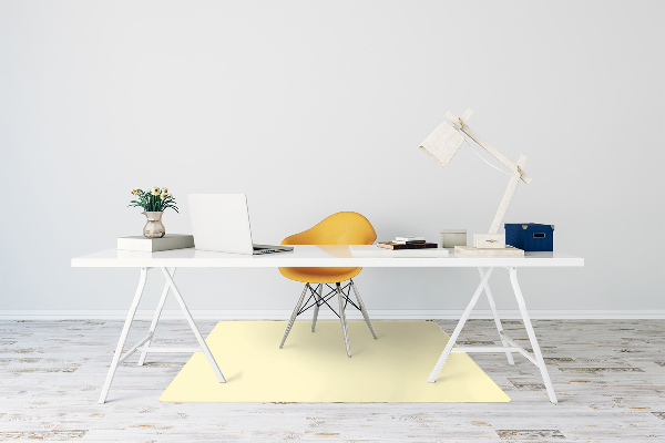 Alfombra silla ordenador De color crema