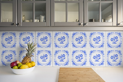 Baldosas vinílicas autoadhesivas Flor de azulejos