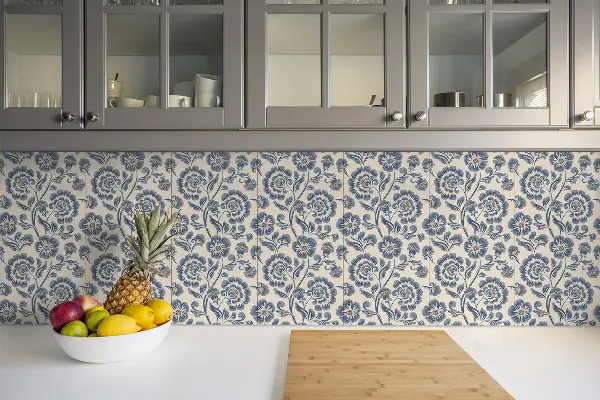 Azulejos vinílicos Patrón floral clásico