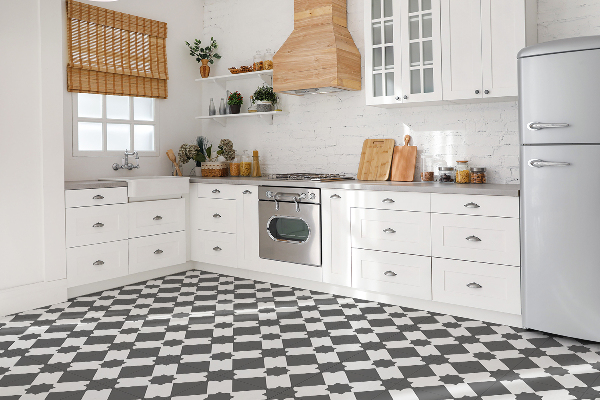 Azulejos vinílicos Patrón de gris geométrico