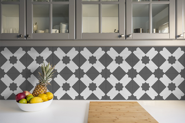 Azulejos vinílicos Patrón de gris geométrico