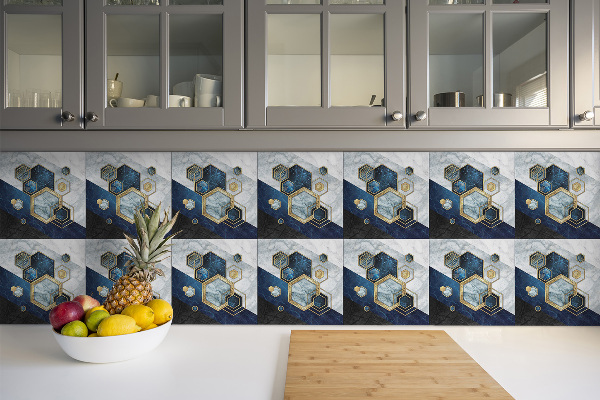 Baldosas vinílicas autoadhesivas Abstracción de hexágonos