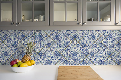 Azulejos vinílicos Patrón azul portugués