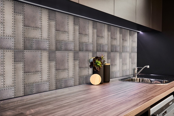 Revestimiento pared pvc Textura de chapa
