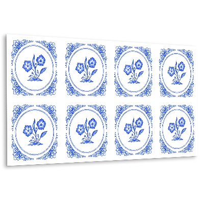 Revestimiento de pared de PVC Flor de azulejos