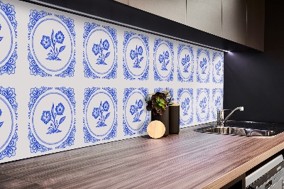 Revestimiento de pared de PVC Flor de azulejos