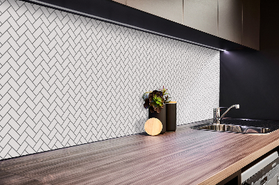 Revestimiento de pared de PVC Herringbone blanco