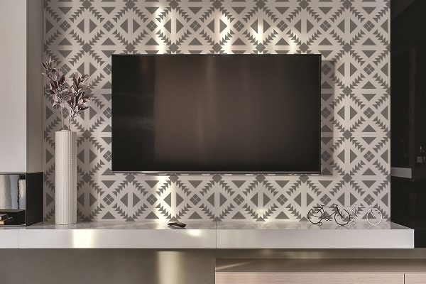 Revestimiento pared pvc Cuadrados y triángulos