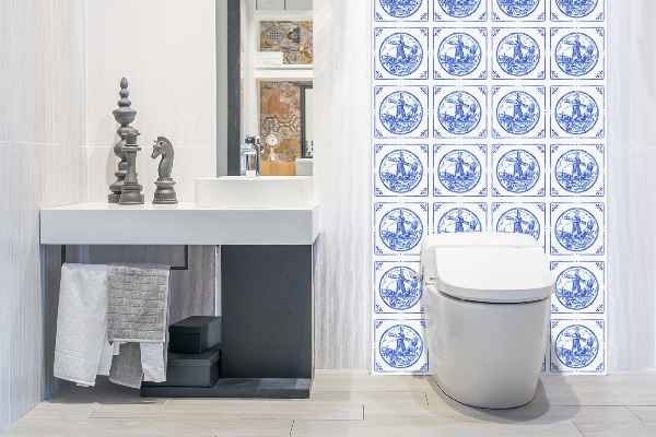 Revestimiento de pared de PVC Molino de viento de estilo azulejos