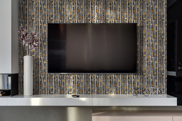 Revestimiento de pared de PVC Líneas y estrellas