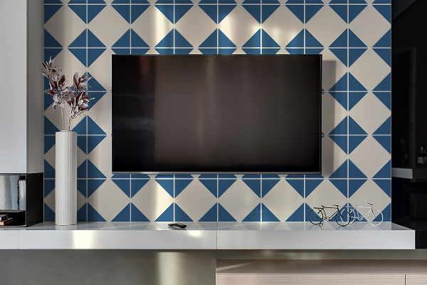 Revestimiento pared pvc Decorativo para el televisor romb