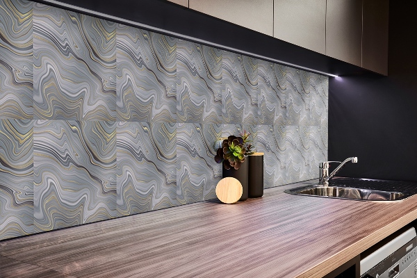 Revestimiento pared pvc Olas decorativas de mármol