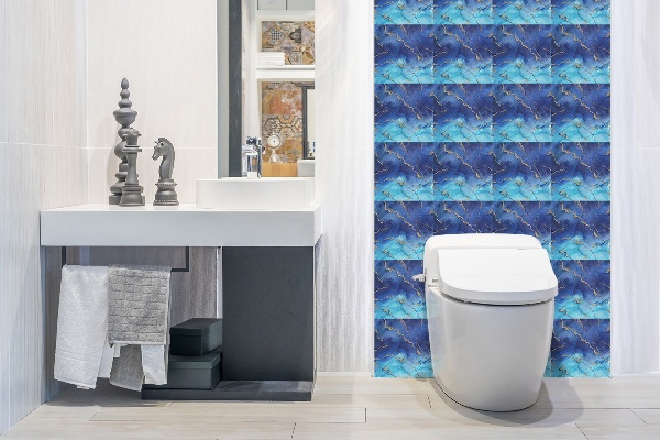 Revestimiento pared pvc Mármol azul